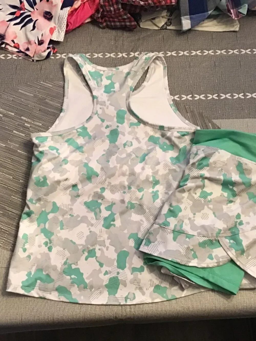 Girl's Layer 8 Tennis/Activewear Set Size L--Top and Skirt w/Attached Shorts